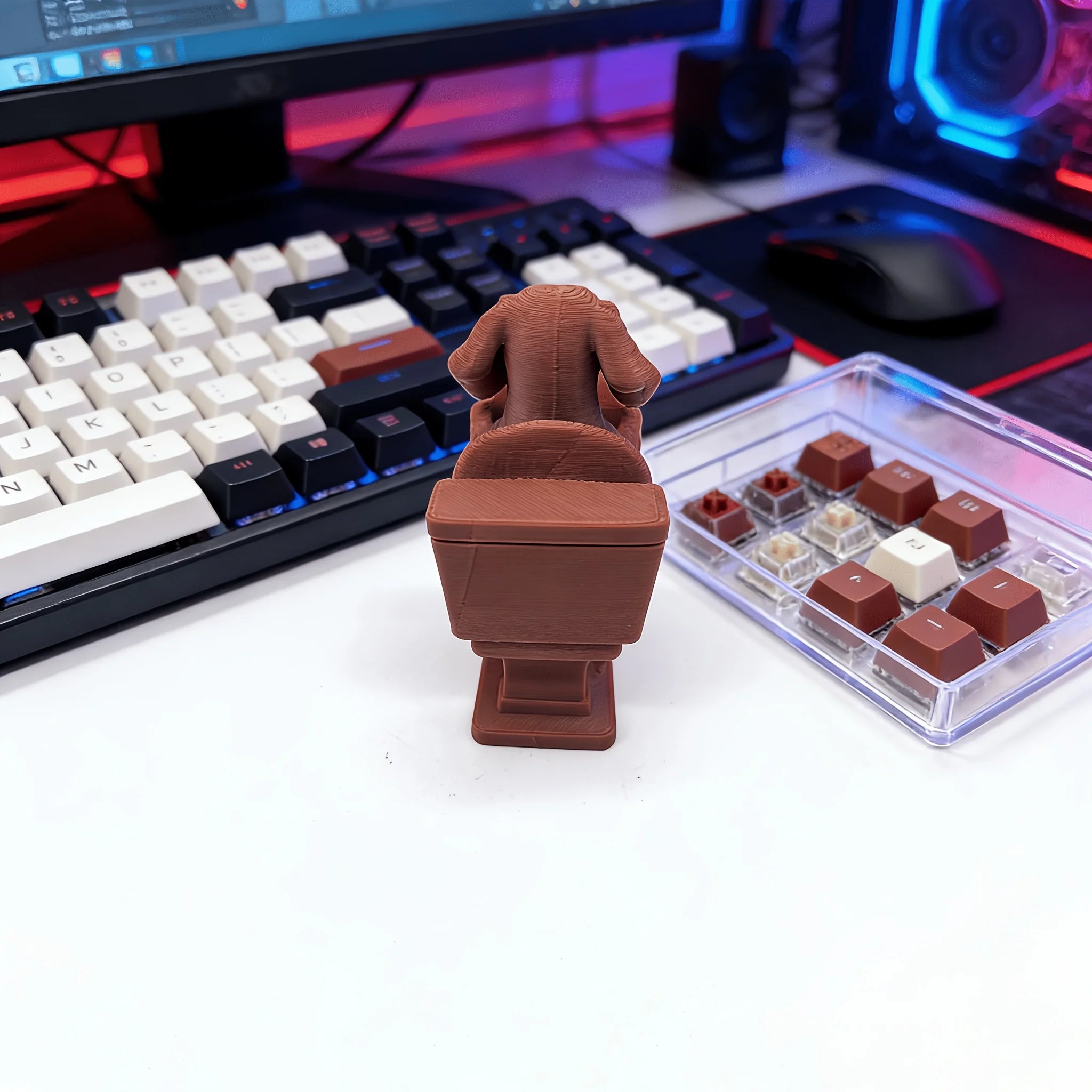 Quirky Dachshund on Toilet Miniature Figurines 3D Printing Desk Mate Humorous Dogs Reading Book Ornaments Decor Home Funny Gifts Oasis Select