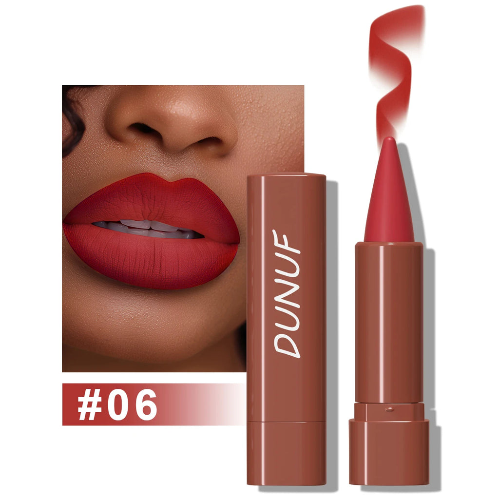 Matte Lip Gloss Lip Liner Lipstick, 1pcs Waterproof Velvet Long Lasting Non-Stick Cup, Nude Y2K Christmas Valentine's Day Gifts Oasis Select 06