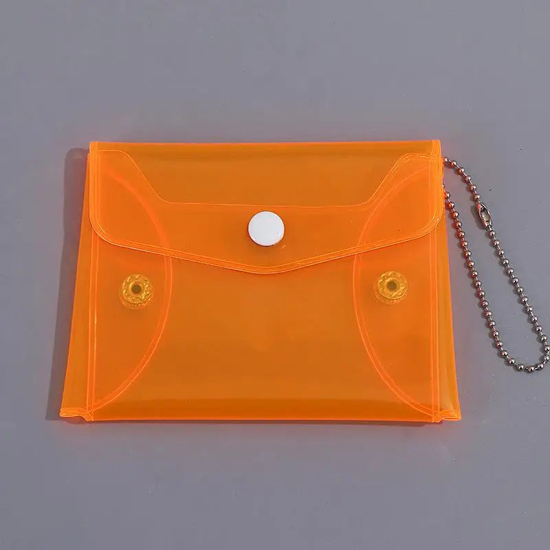Mini Glitter PVC Clear Keychain Coin Purse & Card Wallet