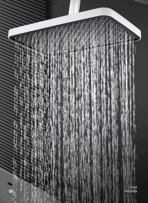 New 12 inch Big Panel Rainfall Shower Head High Pressure Water Saving Top Rain Shower Faucet Bathroom Accessories Set Oasis Select