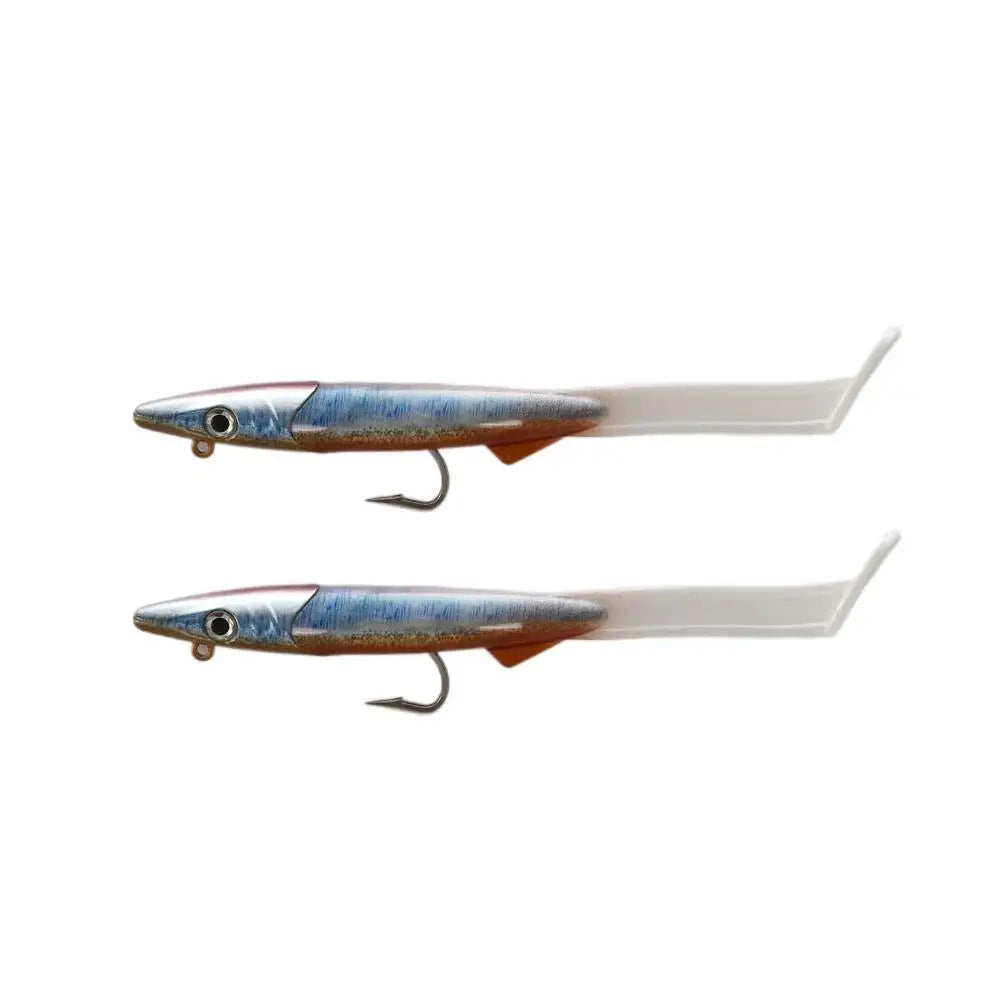 Soft Fishing Lures Kit Artificial Bait With VMC Hook 12cm 26g 2pcs/Pack Body Soft Lure for Freshwater Saltwater Fishing Oasis Select 2PCS 04