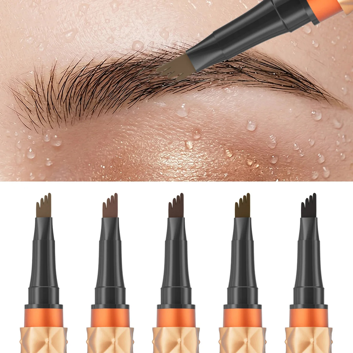 Hello Kiss 4-Fork Tip Microblading Eyebrow Pen – Waterproof