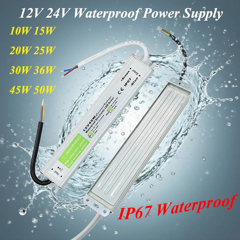 12V 24V Power Supply IP67 Waterproof AC 220V TO DC 12V 24V Switching Power Supplies 10W 15W 20W 24W 30W 36W 45W 50W Power Supply Oasis Select