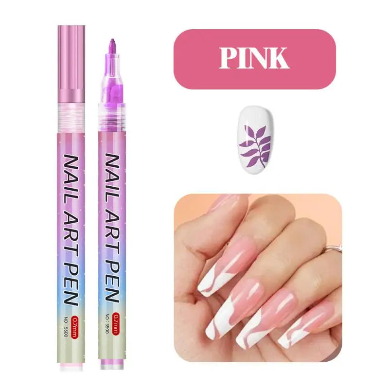 1/12Pc DIY Colorful Nail Art Graffiti Pen Nail DIY Quick-drying Dot Flowers Liner Pen 3D Effect Nail Art Graffiti Pen Nail Tools Oasis Select A9
