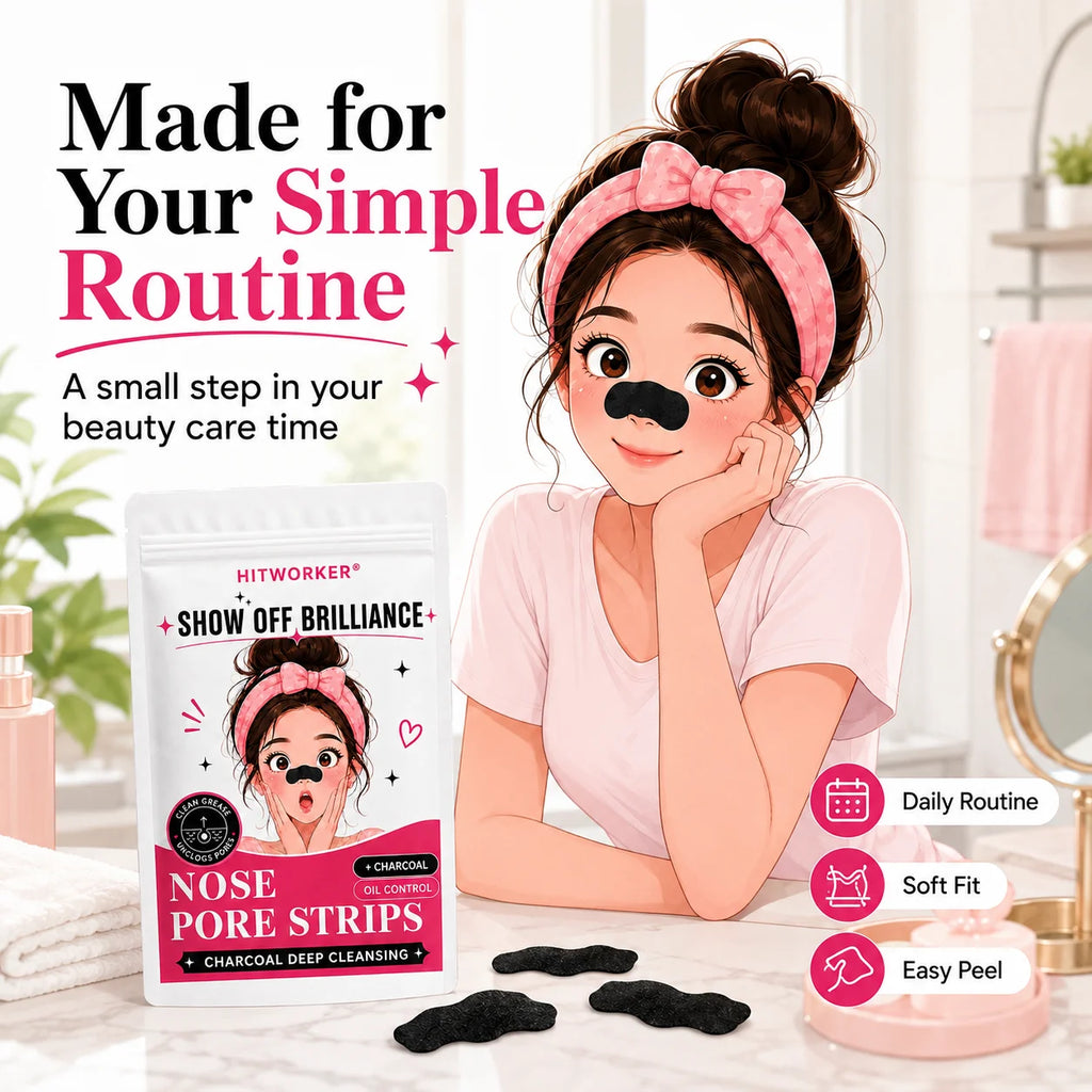 HITWORKER Charcoal Nose Patch Blackhead Remover Deep Cleansing Pore Strips Oil Control Skin Care for Noses Oasis Select