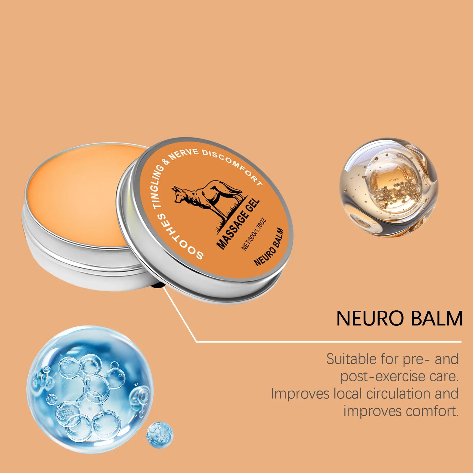 Nerve Relief Balm Fast-Acting Relief Joint Discomfort Deep Penetrate Nourish Knee Shoulder Joint Sport Support Joint Care Cream Oasis Select