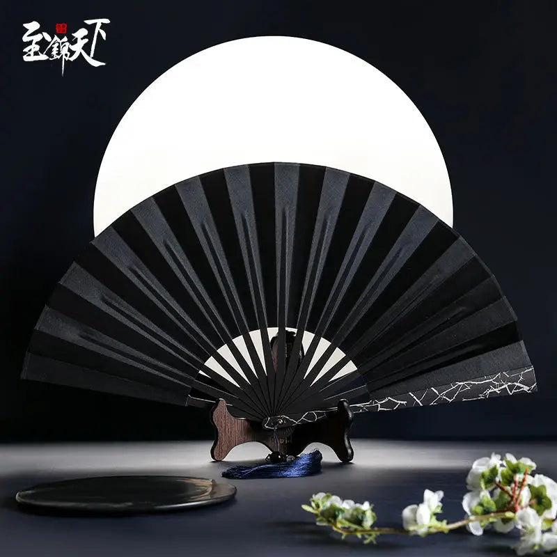 Lightning 10-inch Alloy Metal Fan Chinese Wind Self-defense Kung Fu Fan Classical Silk Cloth Folding Fan Oasis Select G 10 Inches