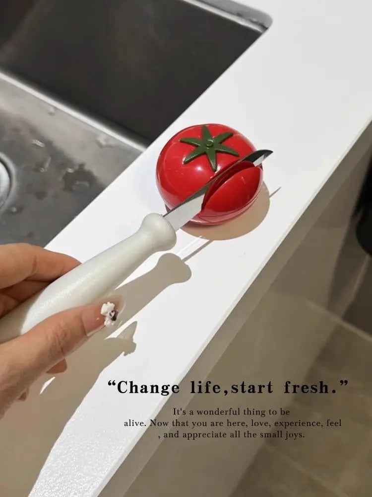 A Knife-sharpening Wonder Tomato Whetstone Household Quick Knife Sharpener Kitchen Knives and Scissors Oasis Select