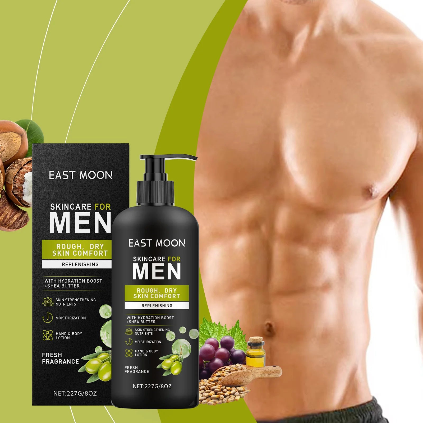 East Moon Men's Body Lotion – Moisturizing Nourishing Cream Men's Body Cream Oasis Select