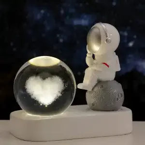 Astronaut Night Light Desktop Small Ornaments Decorative Crystal Ball