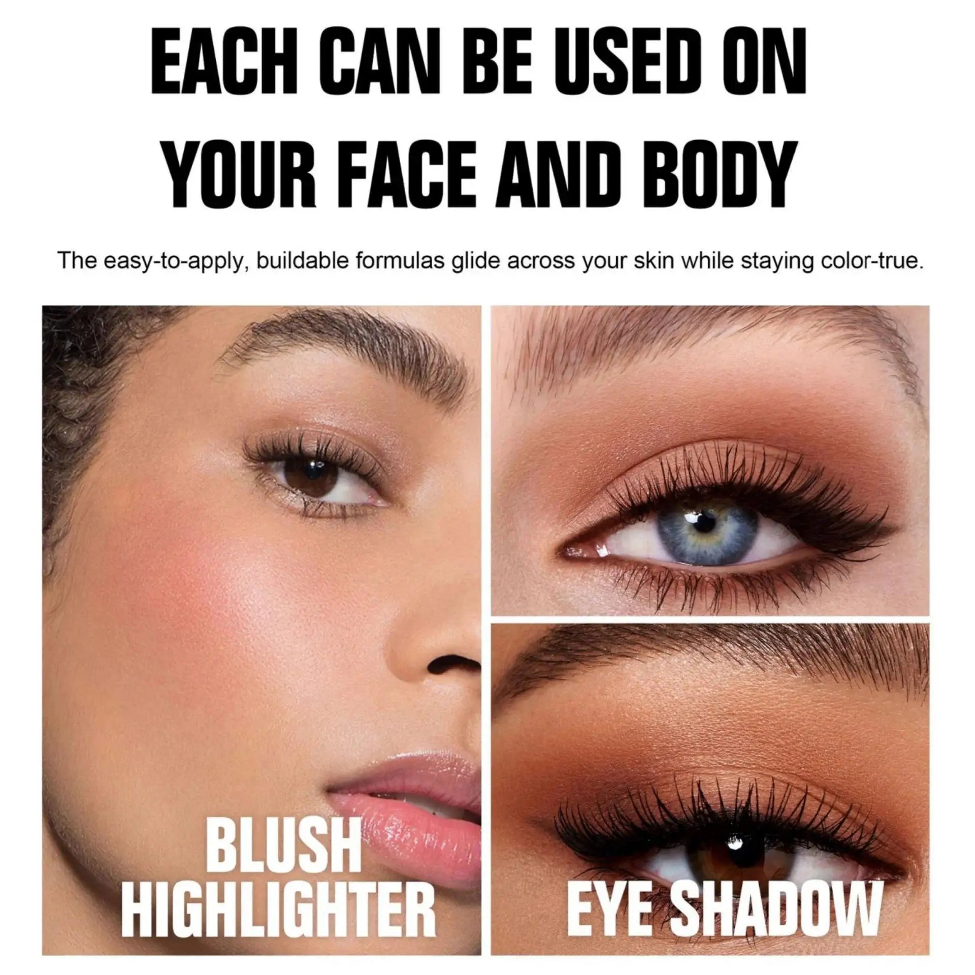 Handaiyan 3-Color Blush Palette – Bronzer, Highlighter & Blush