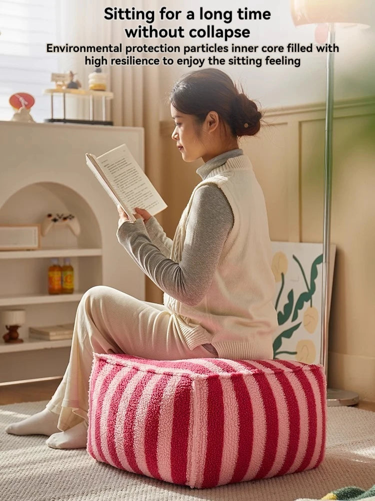 Pu Tuan sitting cushion on the ground, living room sitting cushion, household low stool, shoe changing stool, tatami small stool Oasis Select