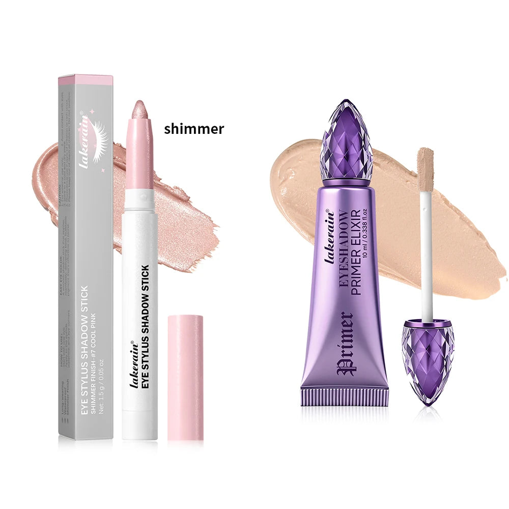 Eyeshadow Primer & Stick Combo Kit Blending Seamlessly Eyes Makeup High Pigmented Eyeshadow Cosmetics Lasting Woman Makeup Oasis Select SET 7