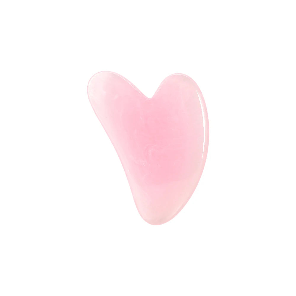 Natural Rose Quartz Gua Sha Tool Facial Massage Scraper for Skin Lifting & Tension Relief Ideal for Daily Skincare Routine Oasis Select GS02-pink-02