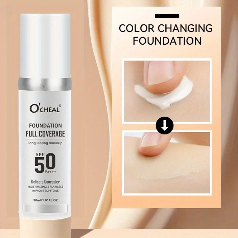 Magic temperature changing liquid foundation, natural foundation, light makeup. Long lasting, hard to take off makeup Oasis Select 30ml