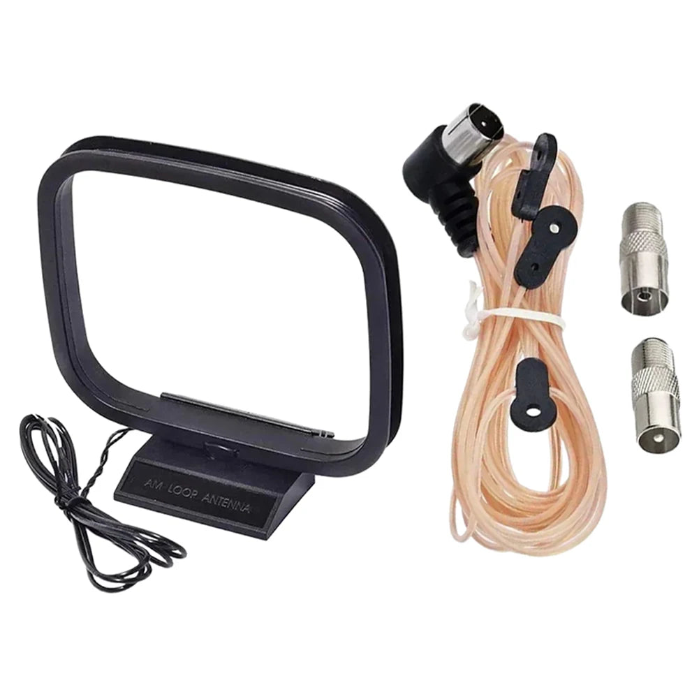 Indoor Use FM Dipole Antenna AM Loop Antenna for Home Audio and TV Tuner Dual Band Support with Copper Core Shielded Cable Oasis Select