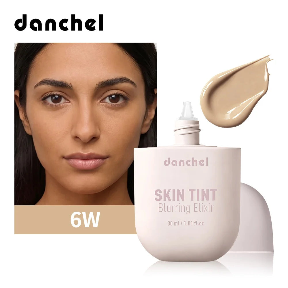 24 Colors Skin Tint Liquid Foundation Natural Finish Blur Pores Soft Focus Makeup Lightweight Hydrating Base for All Skin Types Oasis Select 6W