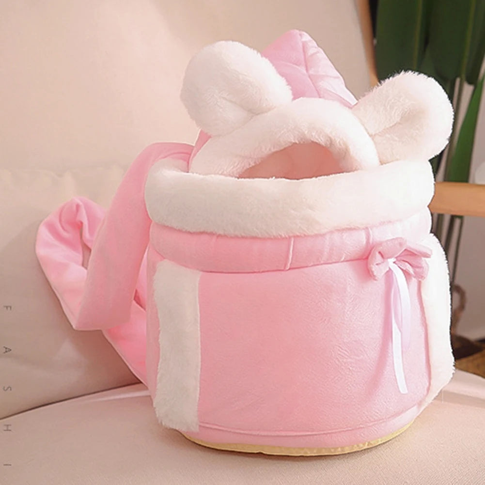 Cozy Plush Cat Carrier Backpack | Warm Travel Bag for Pets