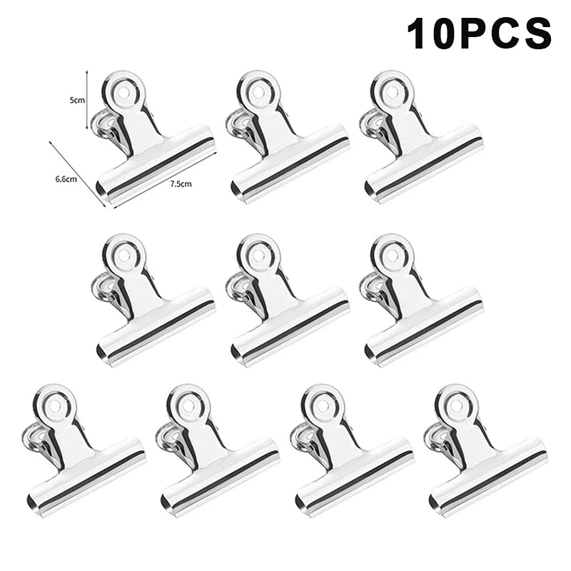 10-Pack Stainless Steel Food Bag Sealing Clips – Airtight & Reusable