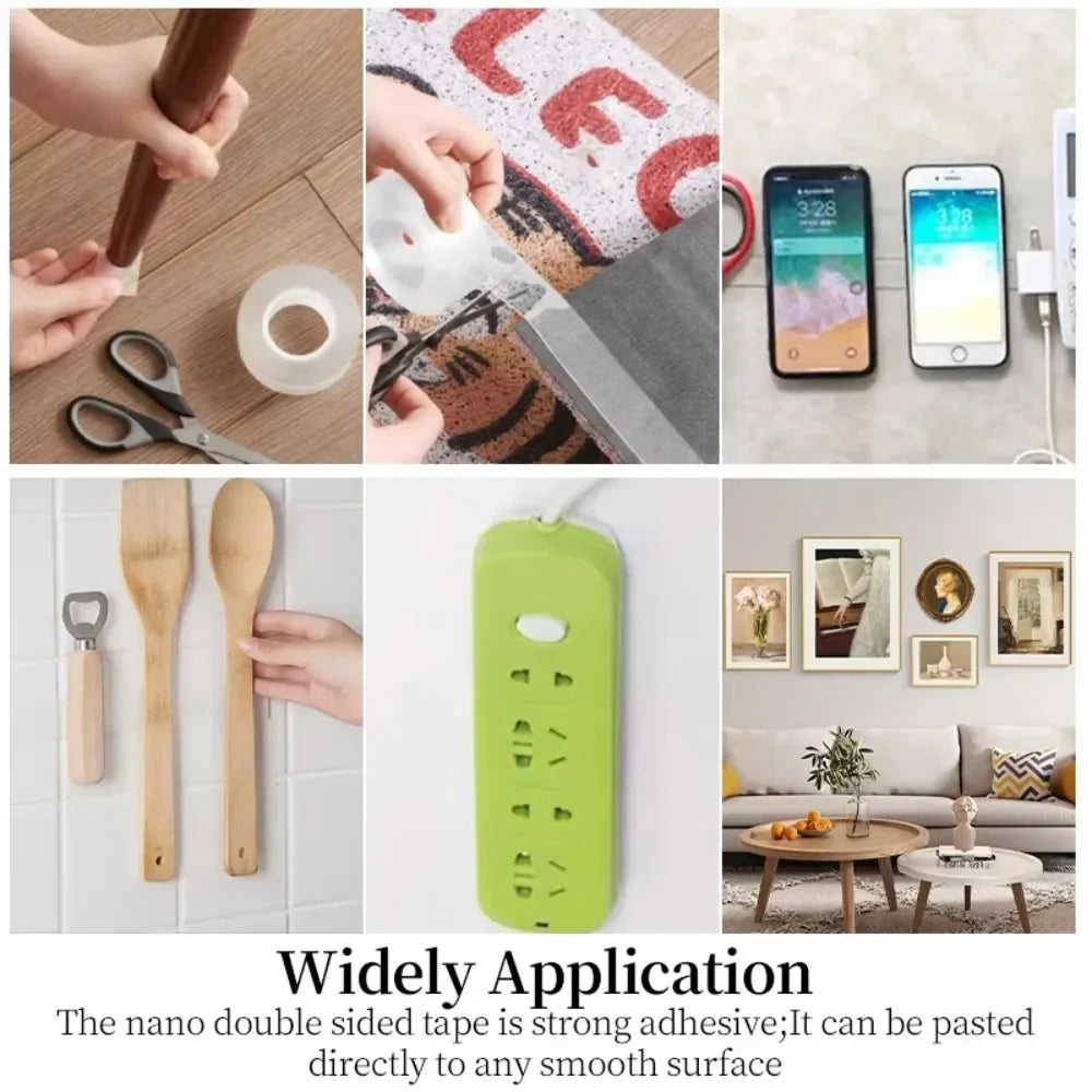 Double-Sided Nano Tape – Reusable, Waterproof & Transparent