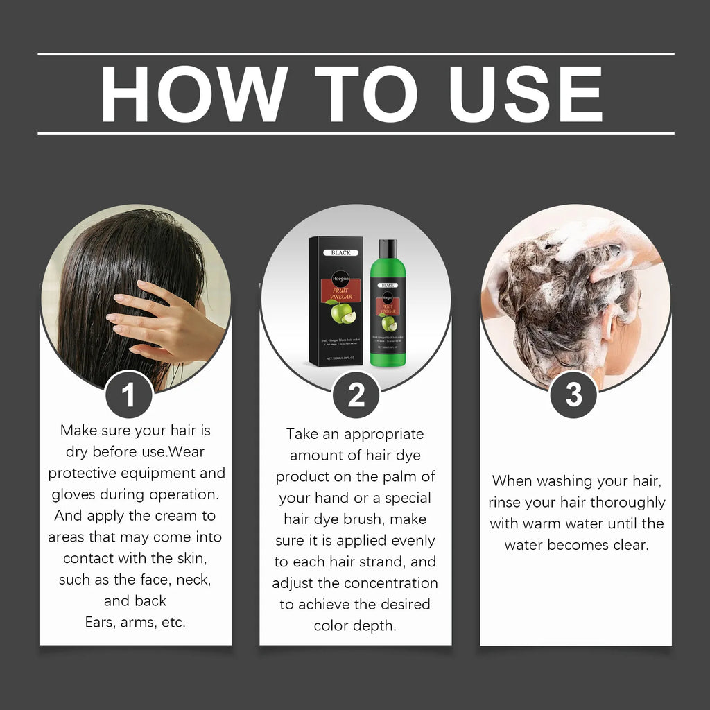 100ml Hair Dye Shampoo Deep Clean Nourishing Repair Gray White Hair Color Cover To Black Pure Herbal Hair Care Polygonum Shampoo Oasis Select