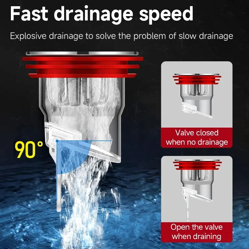 Odor Proof Floor Drain Valve-Sewer Core Backflow Preventer Shower Floor Drain Plug for Kitchen Bathroom Toilet Sewer Oasis Select
