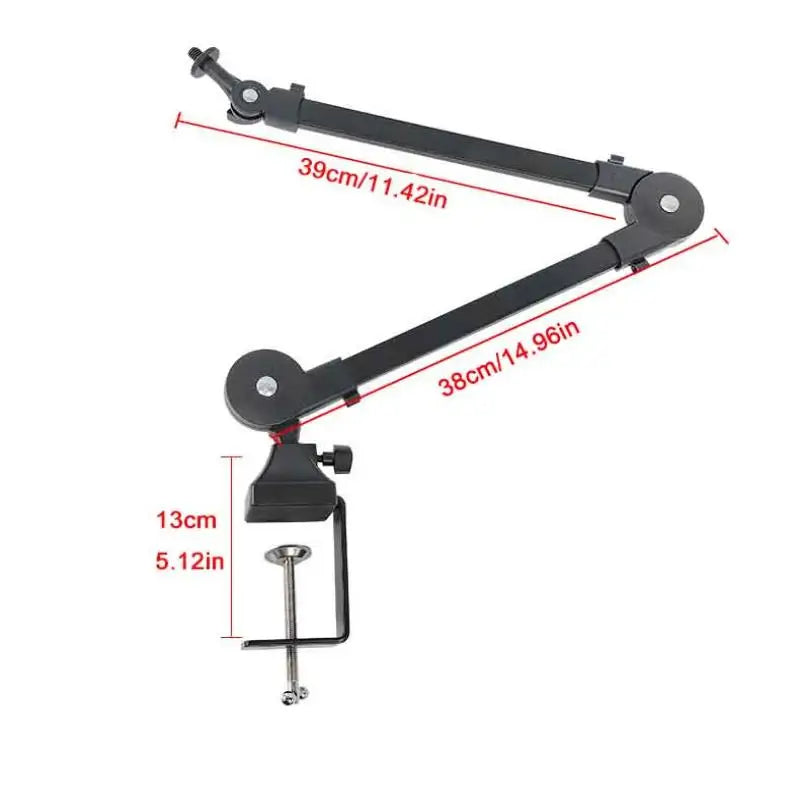 Foldable Microphone Boom Arm Mic Stand Desk Mounted 360° Rotation Universal For Video Gaming Studio Audio Mic Stand Accessories Oasis Select