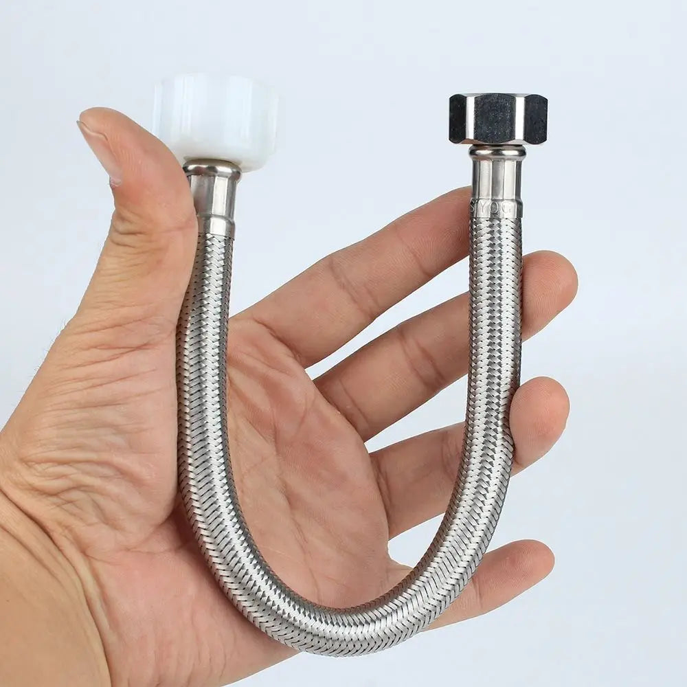 30/40cm Corrugated Water Hose Stainless Steel Large Flow Hot and Cold Water Faucet Inlet Hose Explosion-proof Oasis Select