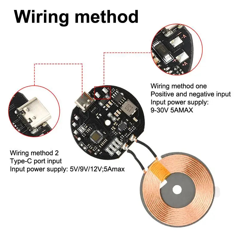 Robust Wireless Charging Module for Vehicle, 12V/24V, Quick Charge Circuit for 20W High Power Phones Oasis Select