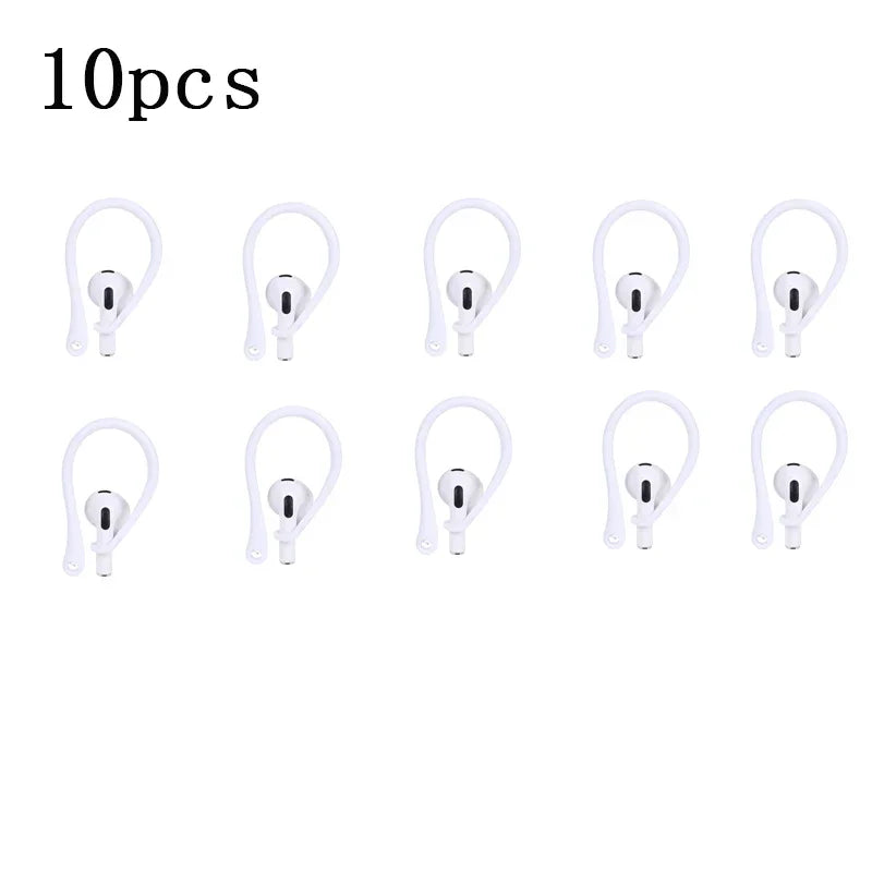 1/3/6Pairs Anti-Lost Earphone Silicone Earhook For Airpods Earpods Loop Clip Headset EarHook Replacement Headphone Accessories Oasis Select 5 pairs White