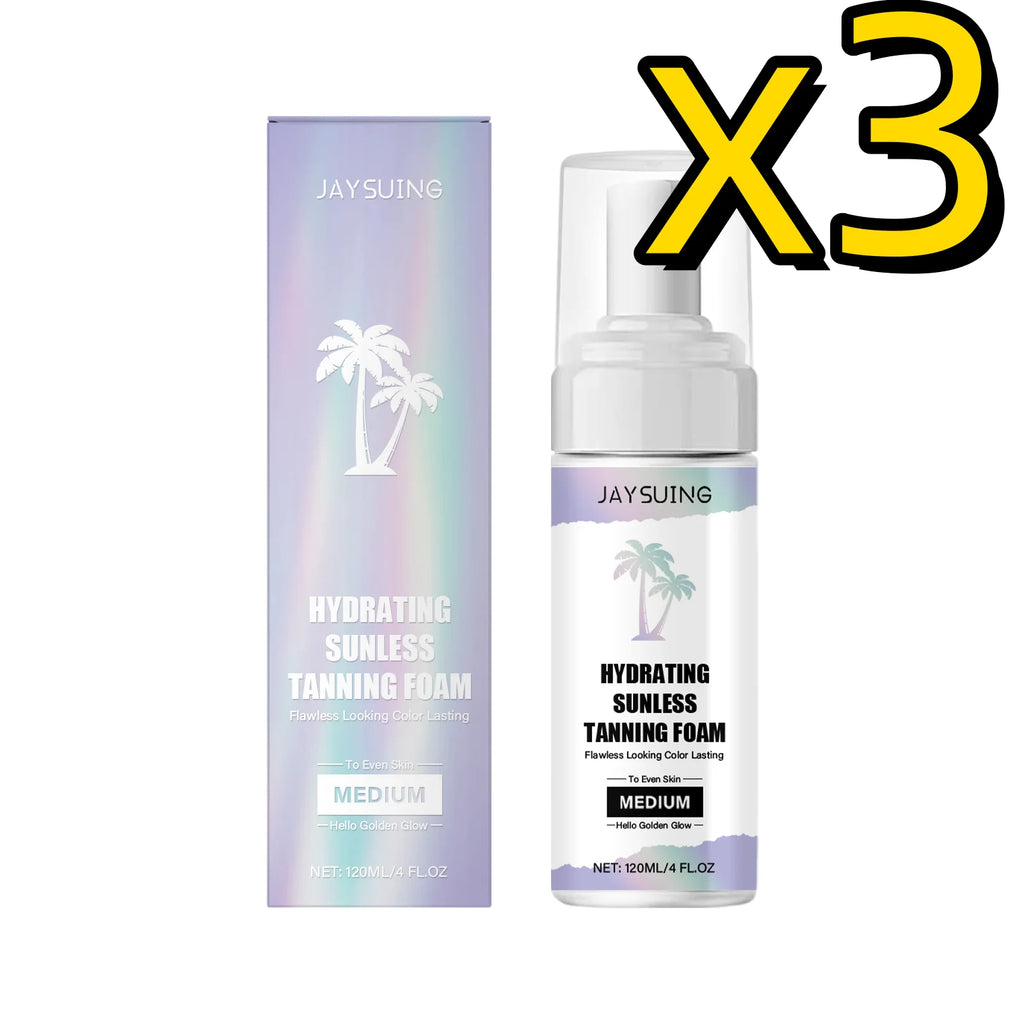 Body Self Tanning Mousse Indoor Sunless Tan Lasting Natural Bronze Brown Hydrate Skin Full Body Use Quickly Tanning Cream 120ml Oasis Select 120ml Boxed X 3PCS