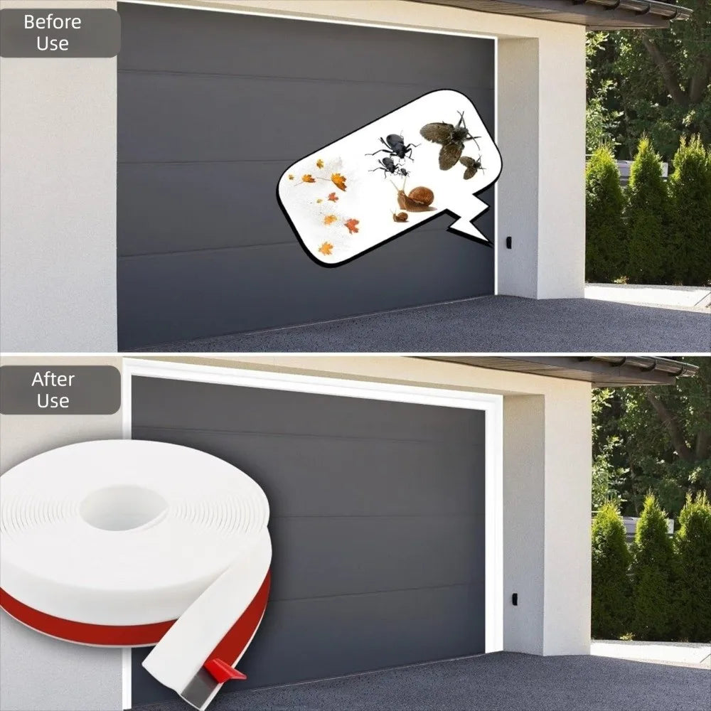 Quality 300cm Garage Door Sealing Strip Flexible TPE Door Frame Rubber Strip Easy Installation Home Window Protector Garage Door Oasis Select