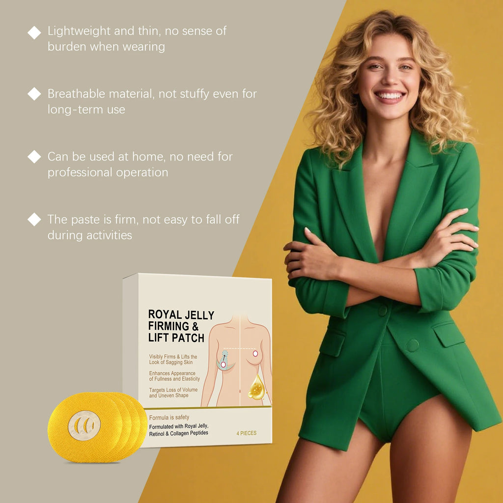 Firming Breast Patches – Royal Jelly, Retinol & Collagen | 4-Pack Firming Body Patches Oasis Select