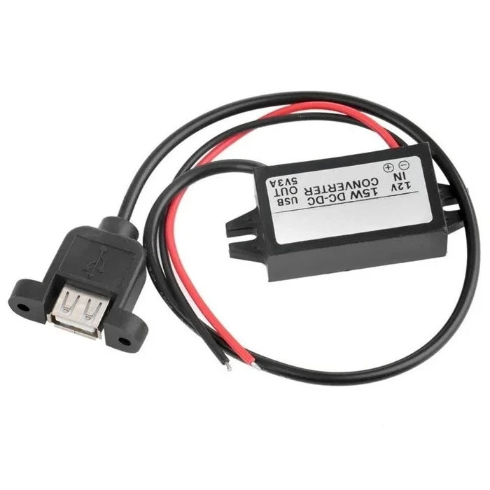 12V to 5V 3A 15W DC-DC Male Female Micro USB Adapter Step Down Buck Converter Power Supply Auto Protection Car Power Oasis Select Single USB with ear 12V24V 5V3A