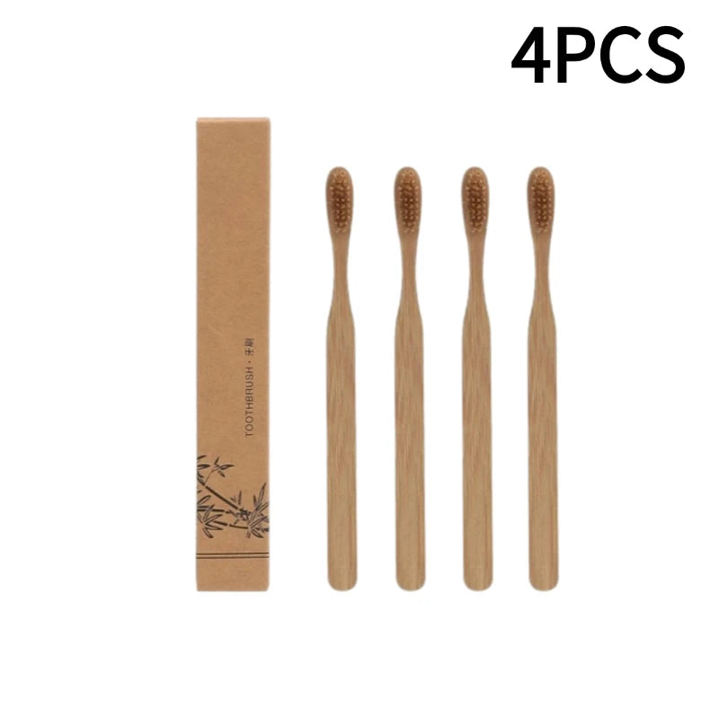 Bamboo Toothbrush Set – Soft Bristles, Travel & Eco-Friendly