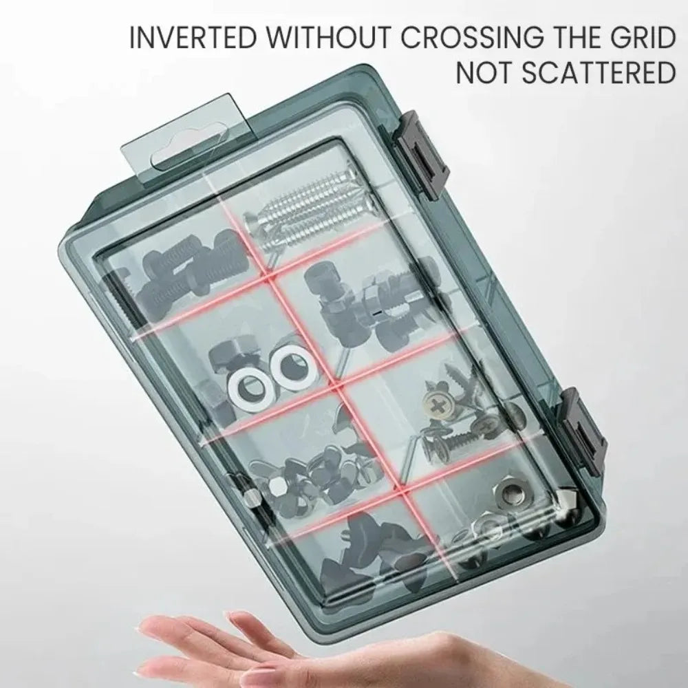 Transparent Plastic Parts Box with Removable Dividers