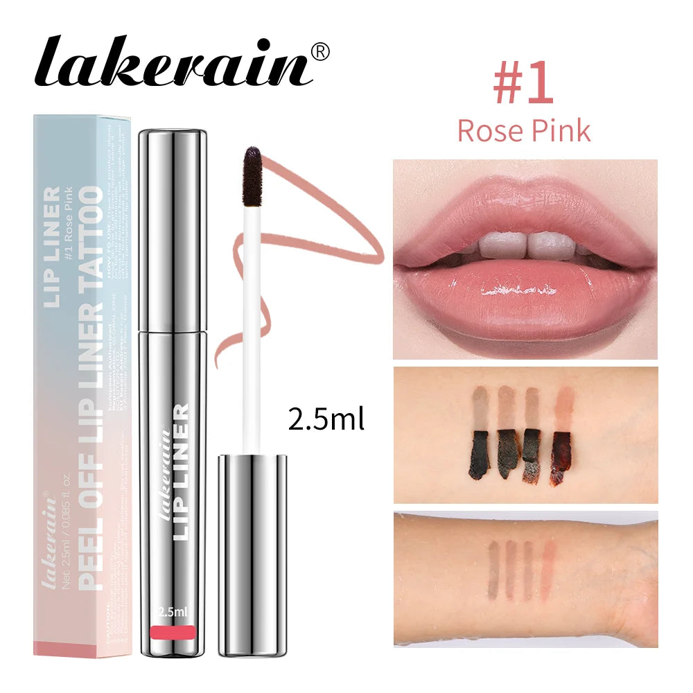 4colors Lip Liner Tattoo Matte Peel Off Enhance Lips Lip Liner Waterproof Long Lasting Moisturizing Lips Gloss Tattoo Cosmetics Oasis Select 01 Rose Pink