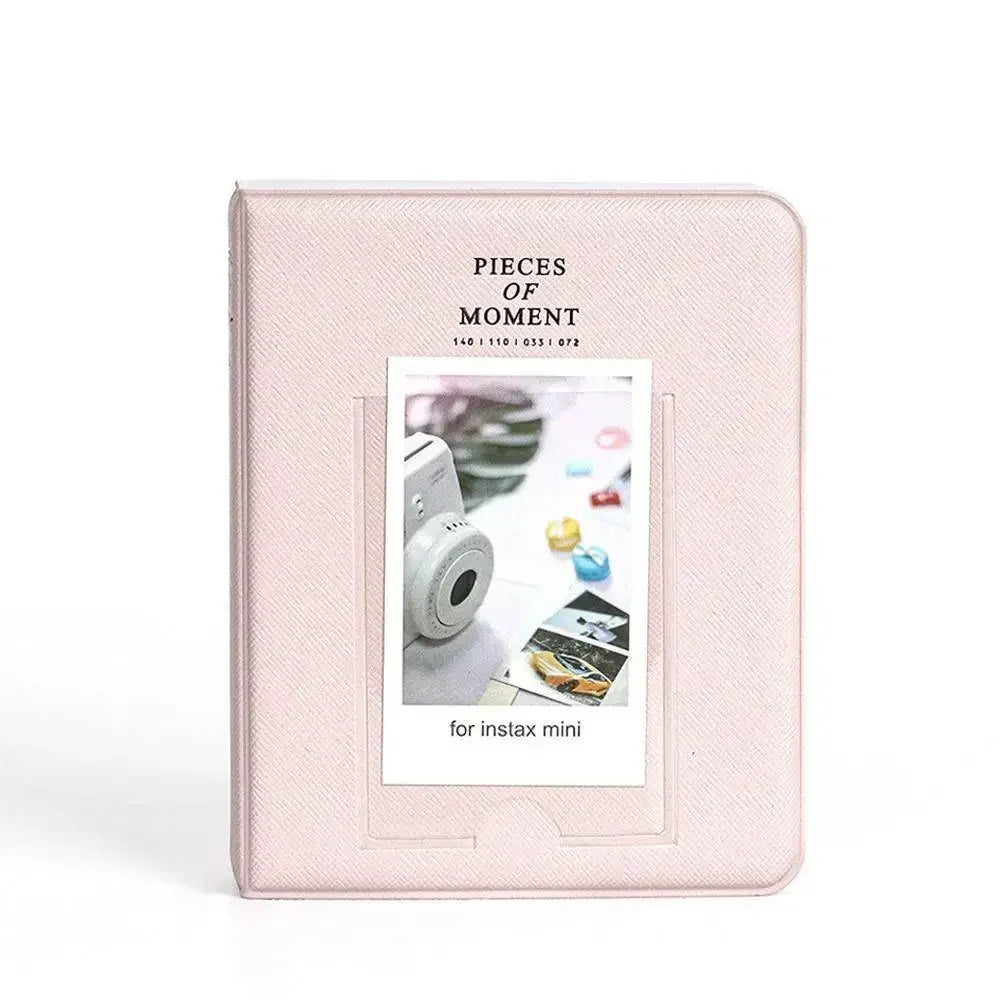 64 Pockets Photo Album Inch Pictures Storage Case Stamps Tickets Cards Organizer For Fujifilm Instax Mini 12/11/9 Oasis Select pink