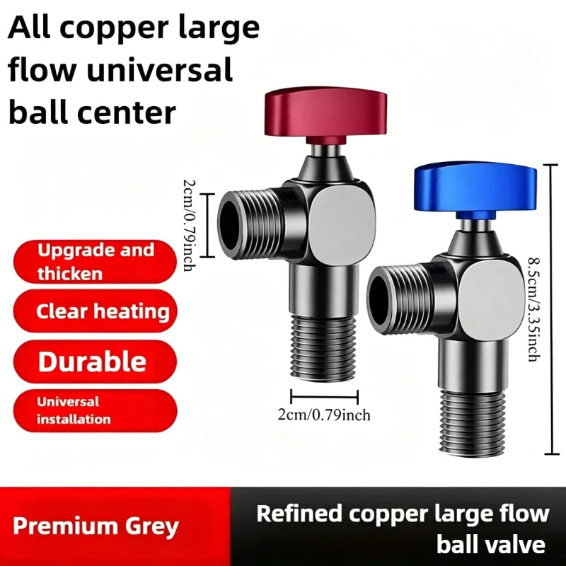 Brass Heavy-duty Ball Valve with A 4-point Hot and Cold Valve Core, Specialized for Large Flow Ball and Large Flow Triangle Oasis Select