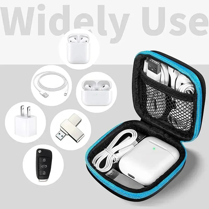 1/4pcs Earphone Protective Bag Box Hard EVA Case Digital Charger Headphone Storage Bag Usb Data Cable Organizer Carrying Pouch Oasis Select