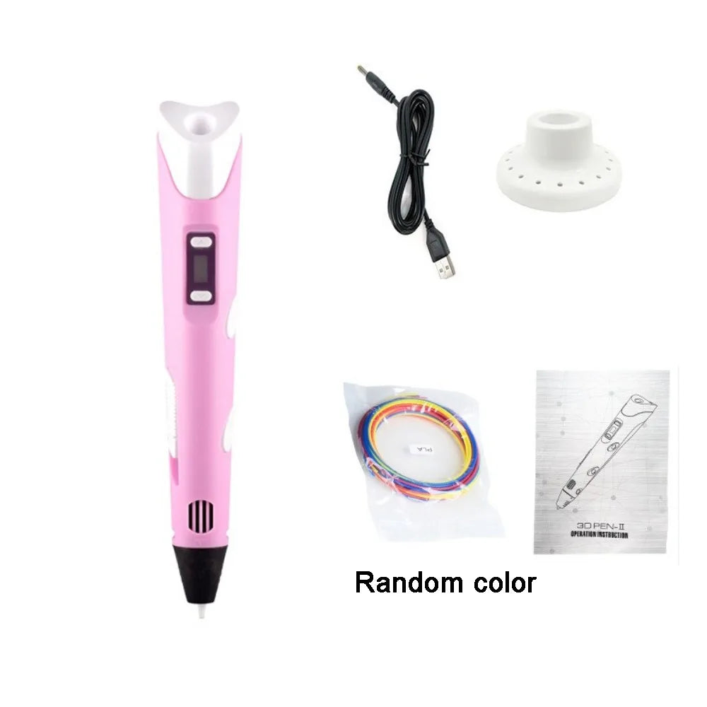 USB 3D Printing Pen | LED Display, Adjustable Speed & PLA