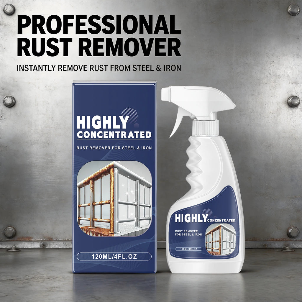 Highly Concentrated Rust Remover Spray Anti-Rust Cleaner for Steel & Iron Restores Shine Hardware and Steel Rust Cleaning Agent Oasis Select