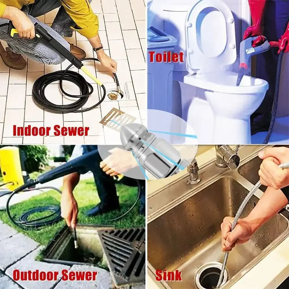 Sewer Jetter Nozzle Kit – 1/4" Quick Connect, 5000 PSI Rated