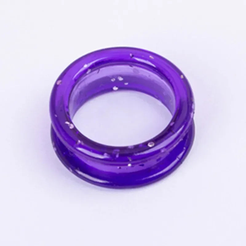 10/5PCS Silicone Finger Rings for Cat Dog Hair Scissors Professional Pet Grooming Scissors Protector Cutting Curved Shears Oasis Select Purple 10pcs