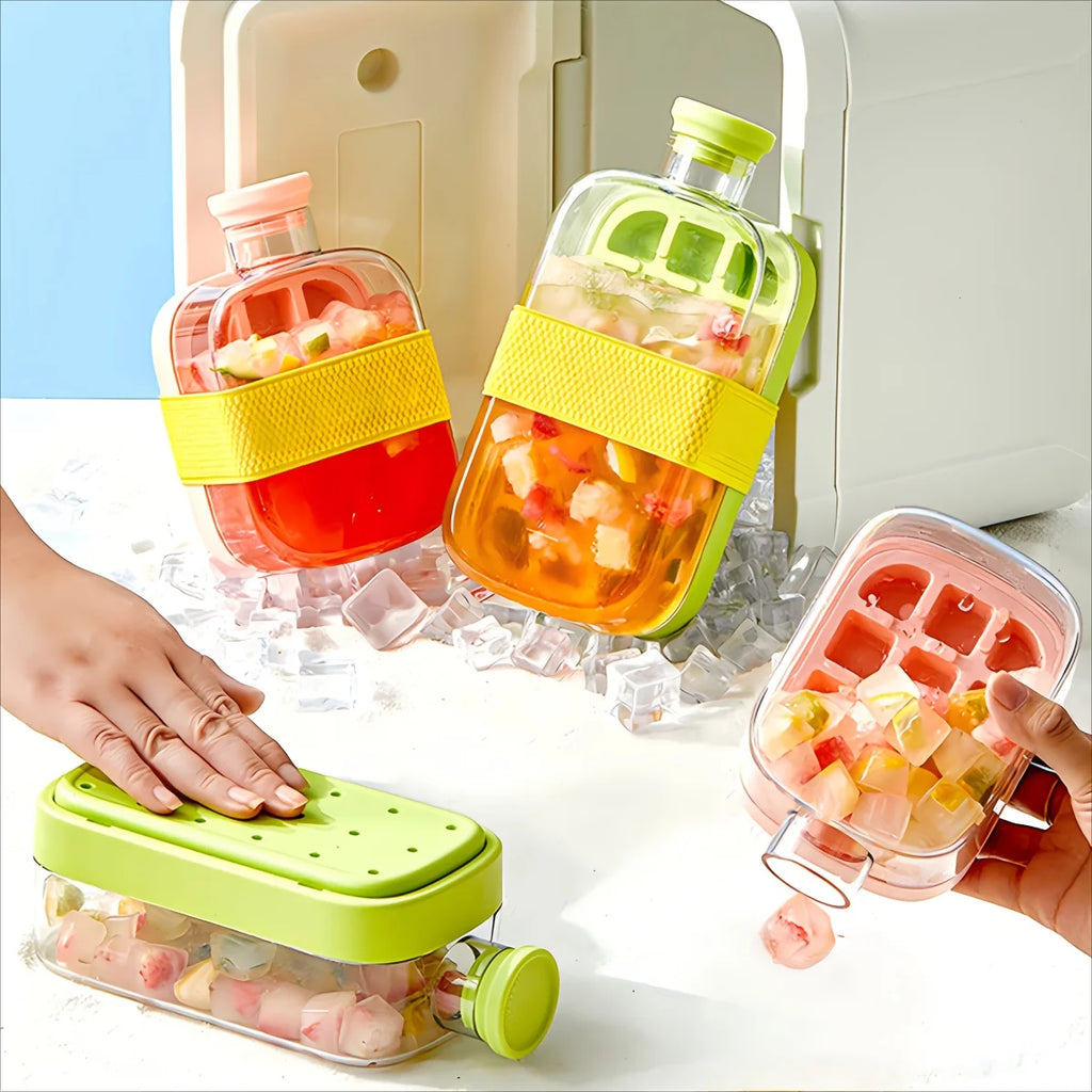 2-in-1 Iced Coffee Cup with Ice Cube Tray & Chilled Mug, Straw Included,17oz/27oz Summer Drink Cup for Coffee Fruit Tea ברז מטבח Oasis Select
