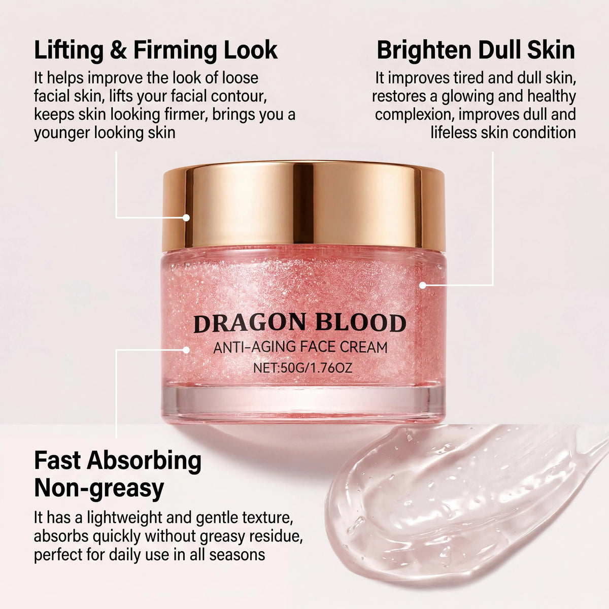 Dragon Blood Retinol Face Cream – Brightening & Firming 50g Brightening Face Cream Oasis Select