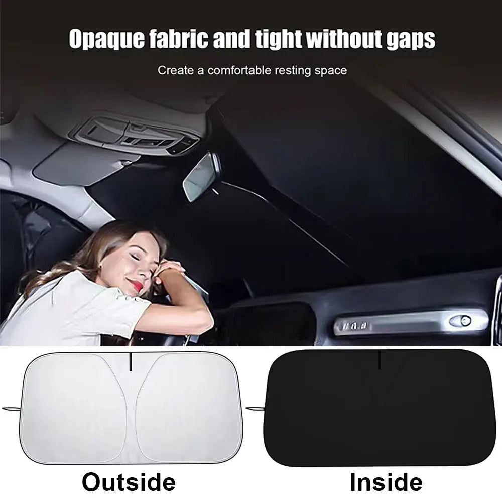 Foldable Car Windshield Sunshade | UV Block & Cooling Cover