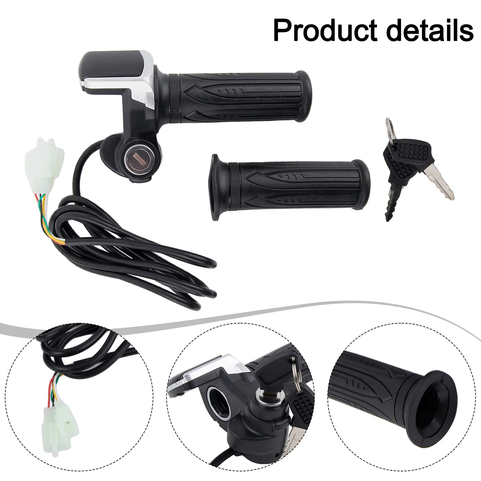 Throttle Assembly for Electric Bikes Integrated LCD Screen Compatible with Standard Voltage Systems of 24/36 Volts Oasis Select