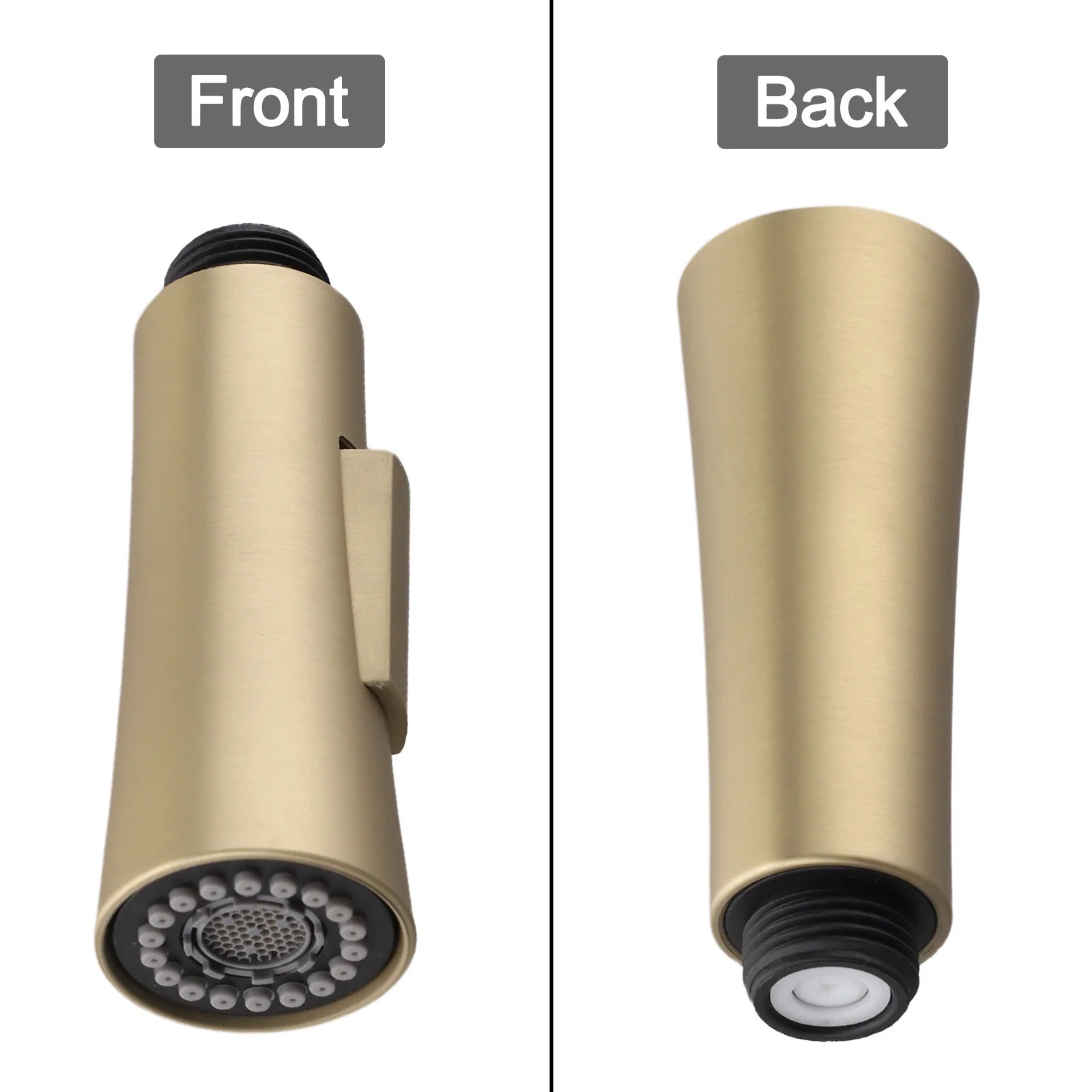 1.8 GPM Pull Out Faucet Sprayer Nozzle Column Brushed Gold Kitchen Sink Water Saving Shower Spray Head Bathroom Sink Tap Oasis Select