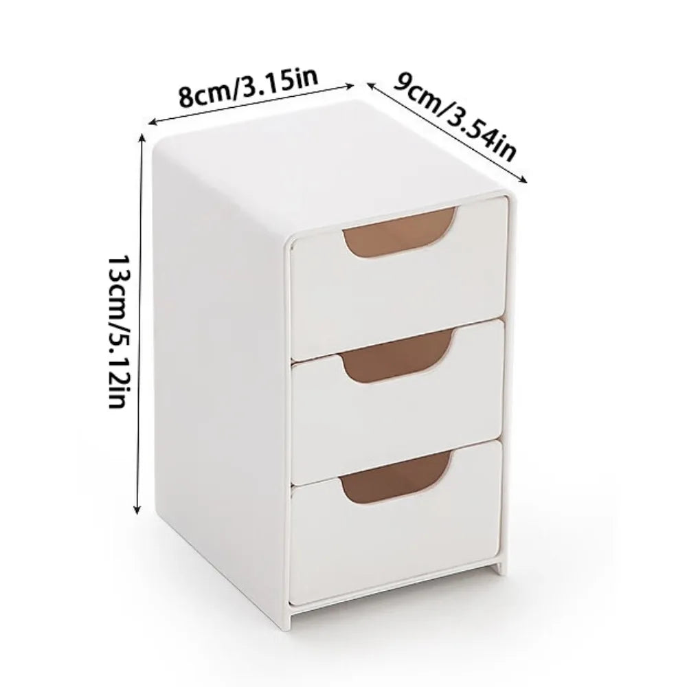 3-Tier Drawer Desktop Organizer for Jewelry & Cosmetics